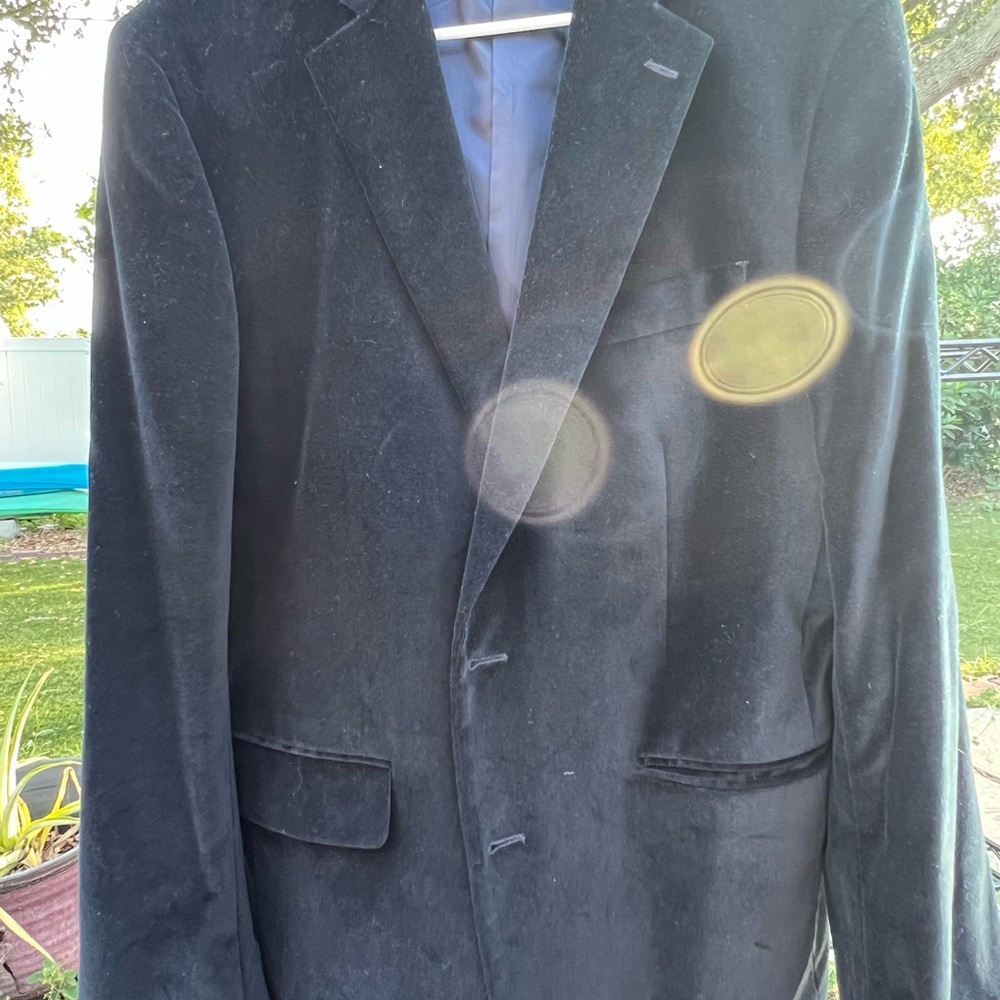 Stafford Classic Black Velvet Blazer